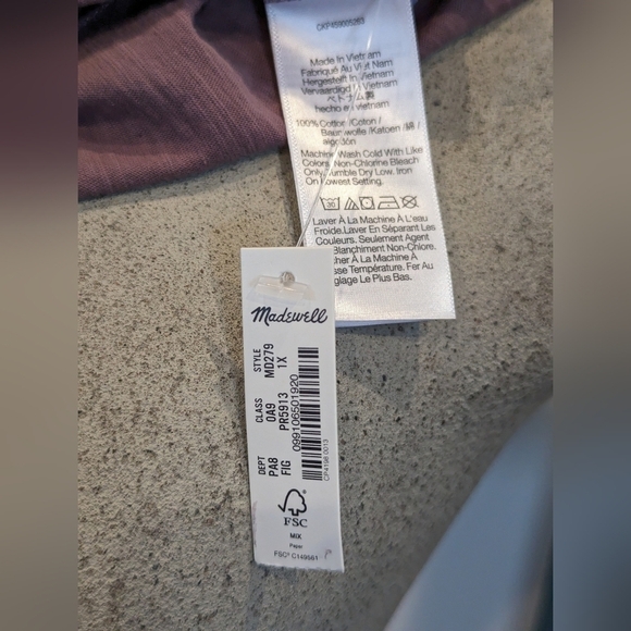 MADEWELL V-Neck Knit Tank Top in Fig Size 1x, new - Picture 9 of 15